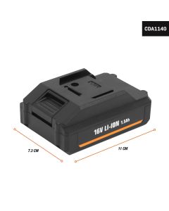 FERM CDA1140 Battery 16V - 1.5Ah Li-Ion for CDM1134 and CDM1139 (new type)